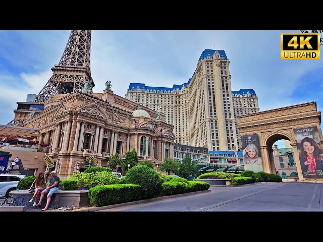 [4K] Paris Hotel Las Vegas 2024 Walking Tour - Horseshoe Hotel Walking Tour