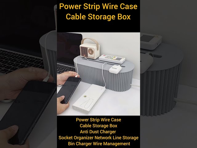 Power Strip Wire Case Cable Storage Box Anti Dust Charger Socket Organizer Wire Management-electonic