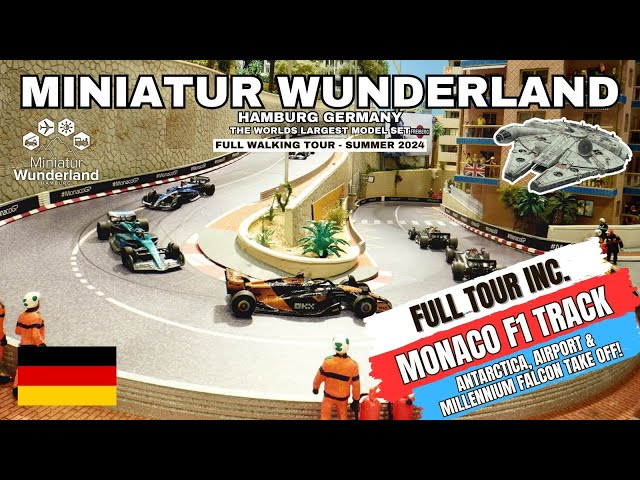 MINIATUR WUNDERLAND HAMBURG - FULL TOUR 2024 - AIRPORT, MONACO F1, MILLENNIUM FALCON & ANTARCTICA!