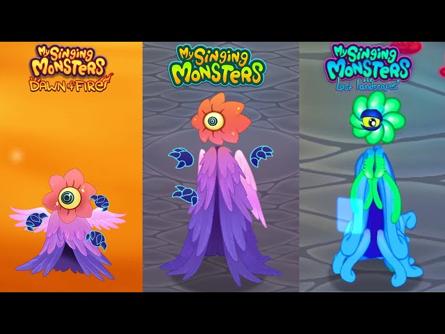 ALL Dawn of Fire Vs My Singing Monsters Vs The Lost Landscapes Redesign Comparisons ~ MSM