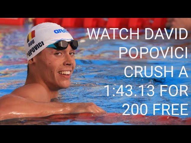 How Fast is David Popovici at 200 Free?
