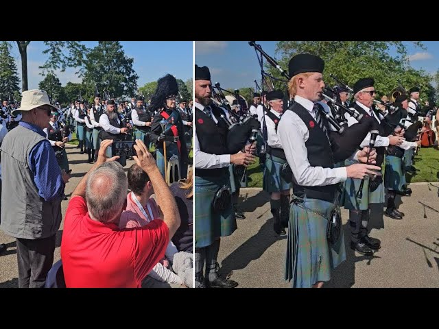 Utah Pipe Band performs at D-Day anniversary memorial in France