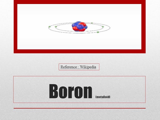 Boron (Fifth Element in the Periodic Table) #chemistry concepts #periodictableofelements #chemistry
