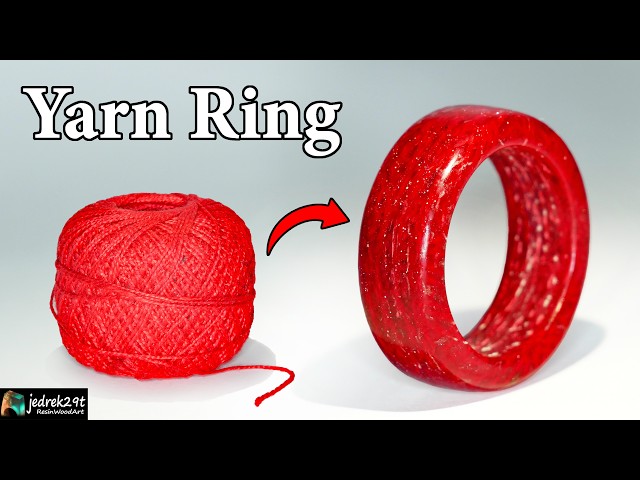 Making a RING out of YARN and Epoxy Resin / Resin Art