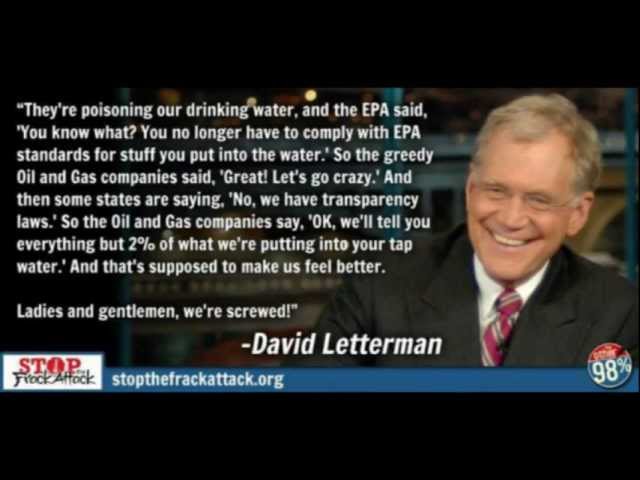 Letterman On Fracking