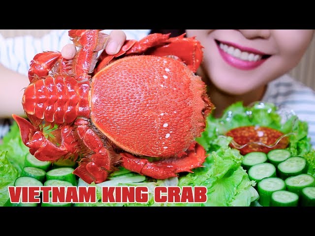 ASMR VIETNAM KING CRAB ( exotic Food ) , EATING SOUND | LINH-ASMR