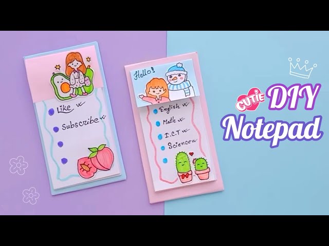 DIY NOTEPAD / How to make cute note notepad / PAPER CRAFT / how to make notebook / #shorts