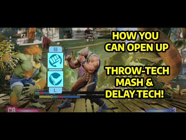 SF6 GUILE Guide: How you can open up THROW-TECH MASH and delay tech BEGINNER/INTERMEDIATE/ADVANCED?