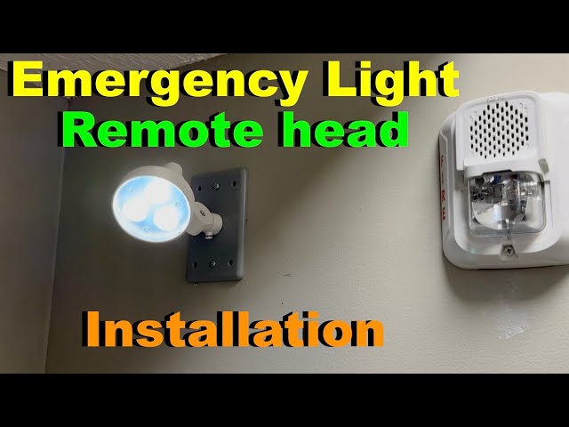 Installing Emergency Light Remote Head.