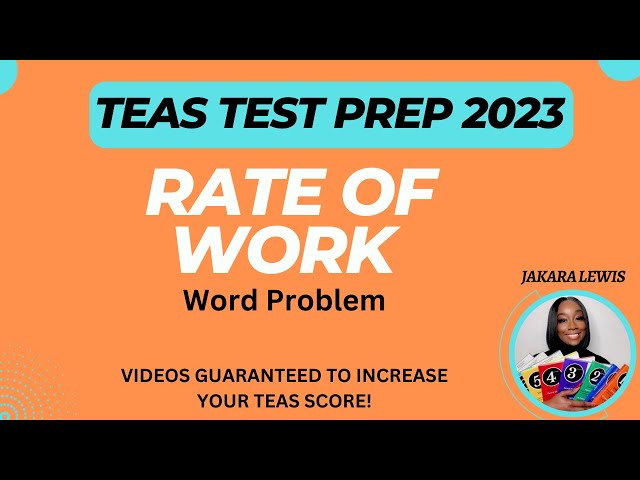 ATI TEAS REVIEW (2023) | MATH | Rate of Work Word Problem