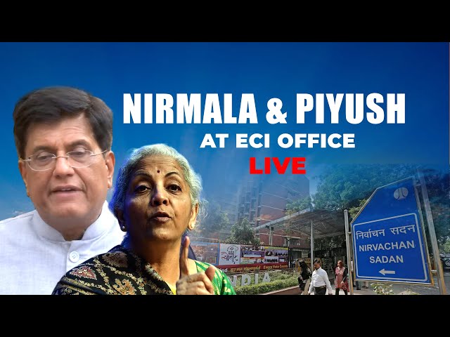 Live: BJP's Piyush Goyal and Nirmala Sitharaman meet ECI official at ECI Office| Press Conference