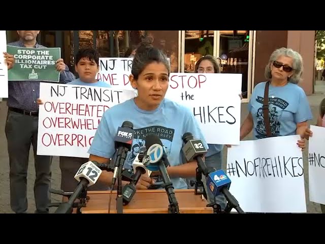 Commuters rally outside NJ Transit headquarters ahead of fare hike