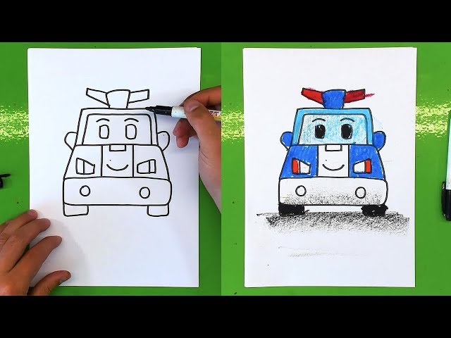 How to Draw Robocar Poli