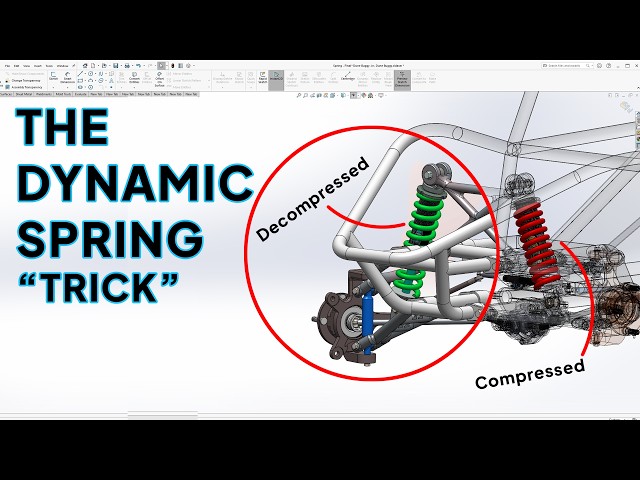 Ever wondered how to make a Dynamic Spring in SolidWorks? | Dune Buggy Ep02
