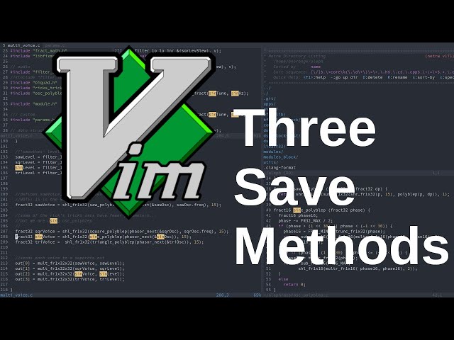 Vim Three methods for saving (text) files