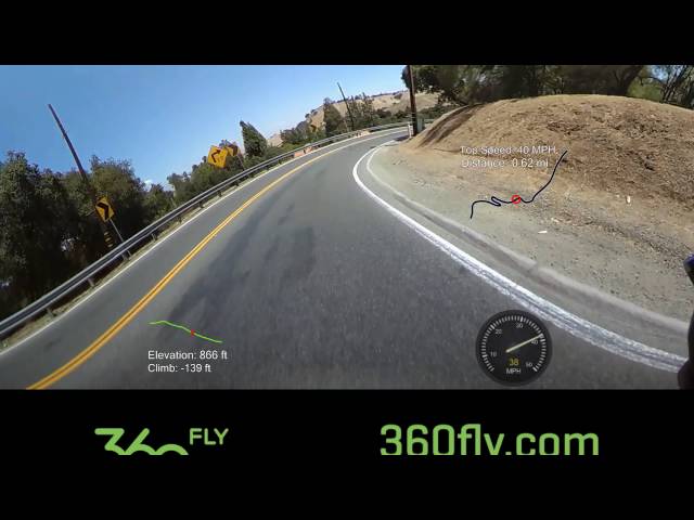 360fly 4K Downhill Bike Ride with Data