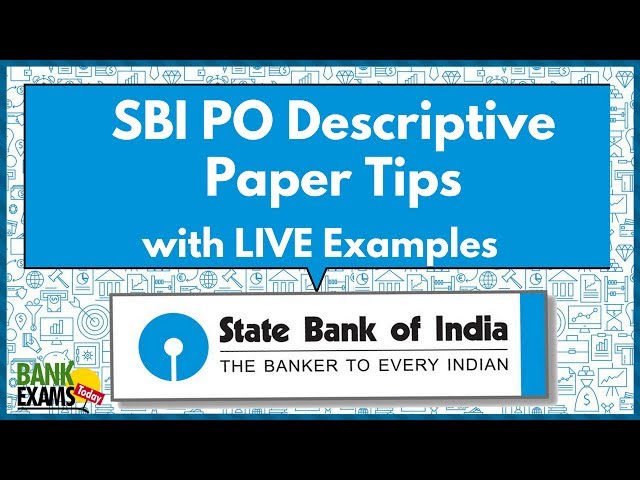 SBI PO Descriptive Paper - Step by Step Exam Strategy