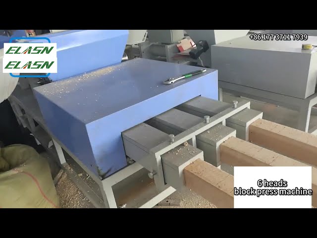 Wood sawdust block hot press machine hydraulic wood chipper pallet block machine prodution line