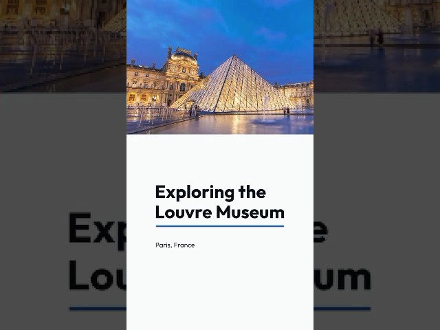 The Louvre - France's Treasure Trove of Art and History #shorts