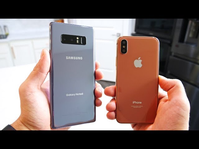Samsung Galaxy Note 8 vs iPhone X! Battle Of The Bezels