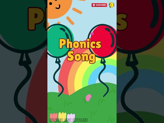 Phonics song for kindergarten with action #aforapple #123song #phonics #shorts - Kinder ABC Rhymes