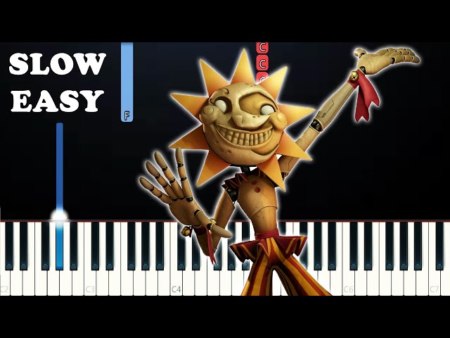 Five Nights At Freddy's Security Breach - Daycare Theme (SLOW EASY PIANO TUTORIAL)