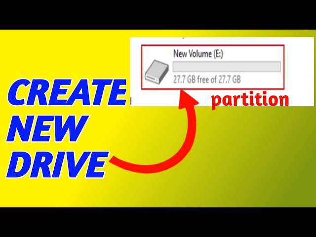 How to Create Partition in Windows 10.