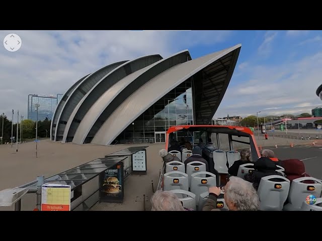 360 4K Hop on hop off bus, Glasgow  Stops 8-21 and 1
