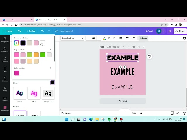How to Create Stroke to Text & Picture on Canva