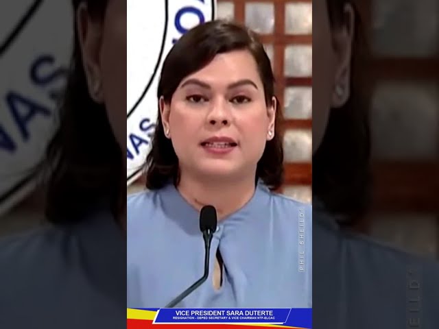 Bise Presidente Sara Duterte ay nagbitiw na sa DEPED at NTF-ELCAC