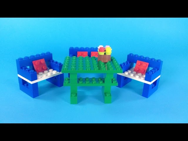 How To Make Lego FURNITURE (TABLE & CHAIRS)- 10664 Lego Bricks and More Creative Tower Tutorial