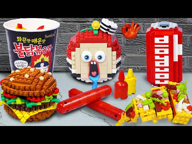 MUKBANG LEGO FAST FOOD in PRISON!!! Stop Motion ASMR