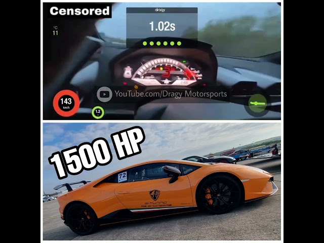 1500HP Twin Turbo Huracan | Rolling Anti Lag | Insane acceleration from 100-200Km/h #shorts #antilag