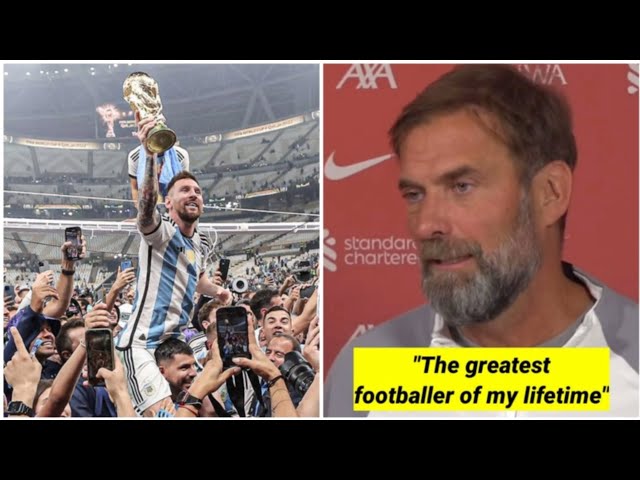 Jürgen Klopp's reaction when Lionel Messi won the 2022 world cup
