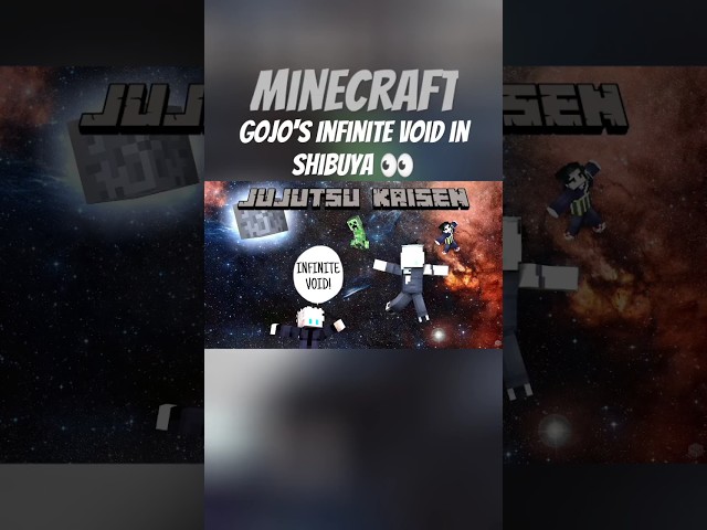 🎮 Explore Gojo's Infinite Void in Minecraft! ⚔️ Jujutsu Kaisen Mod Showcase | YouTube Shorts