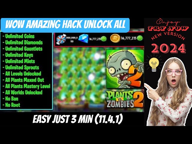 HOW TO GET UNLIMITED COIN AND GEMS IN plants vs zombies 2 [] ALL PLANTS UNLOCKED