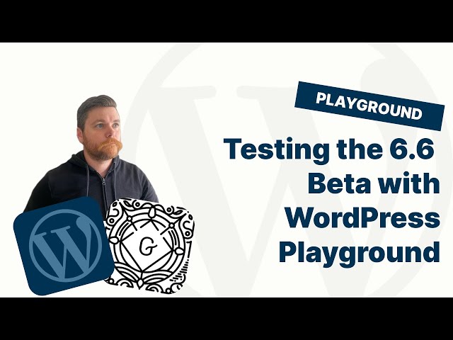 WordPress Playground Blueprints and 6.6 Beta