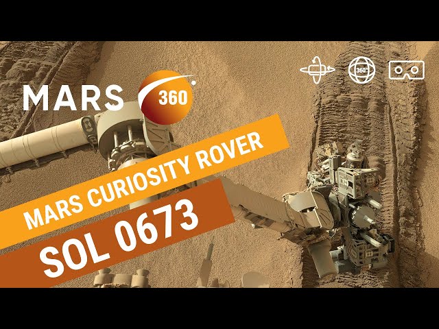 Mars 360: NASA's Mars Curiosity Rover - Sol 673 (360video 8K)