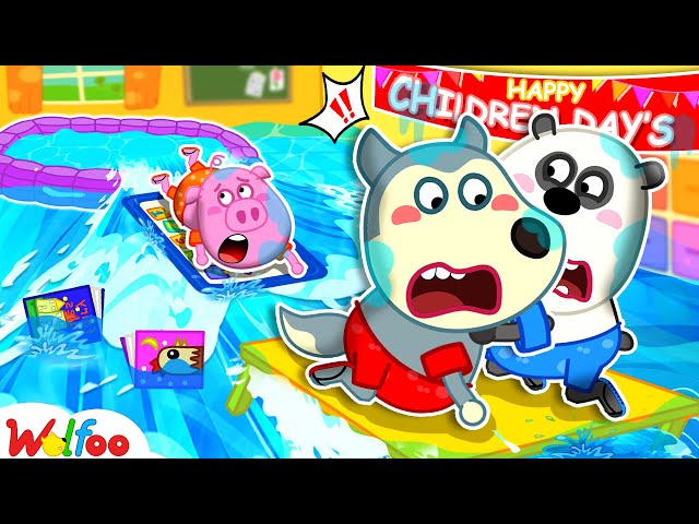 Our Class is Flooded🌊Happy Children’s Day | Rules of Conduct for Kids |Wolfoo Channel New Episodes