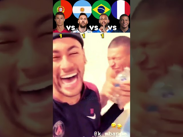 Ronaldo vs Messi vs Neymar vs Mbappe funny moments