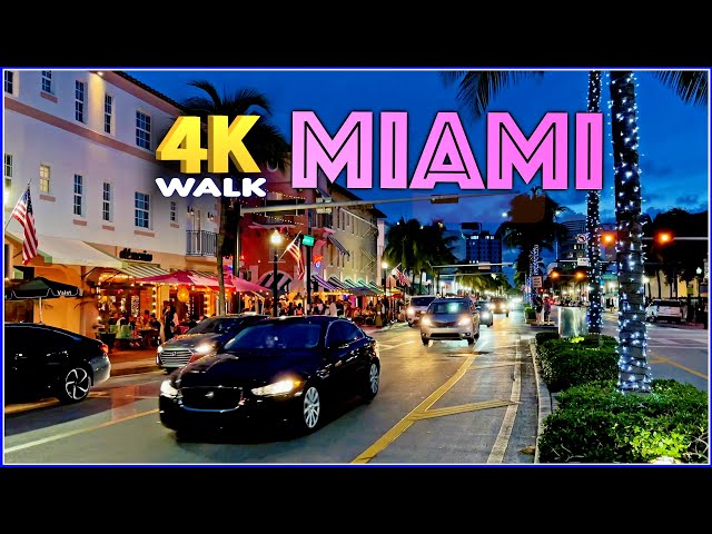 【4K】𝐖𝐀𝐋𝐊 ➜ MIAMI  Beach 🇺🇸 USA 🇺🇸  4K video 𝐇𝐃𝐑 !