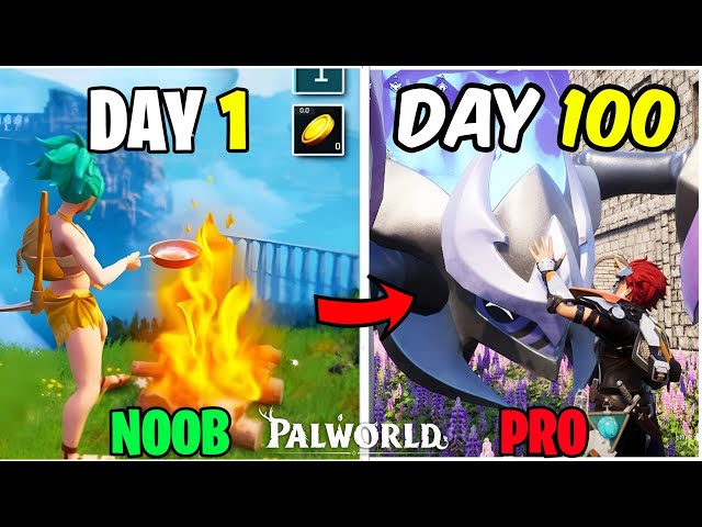 i Played Palworld For 100 Days || Palworld 100 days | New Pokemon Game 2024 🤩 #palworld