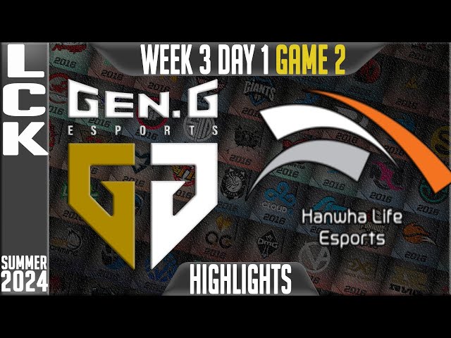 GEN vs HLE Highlights Game 2 | LCK Summer 2024 W3D1 | Gen.G vs Hanwha Life Esports G2 Week 3 Day 1