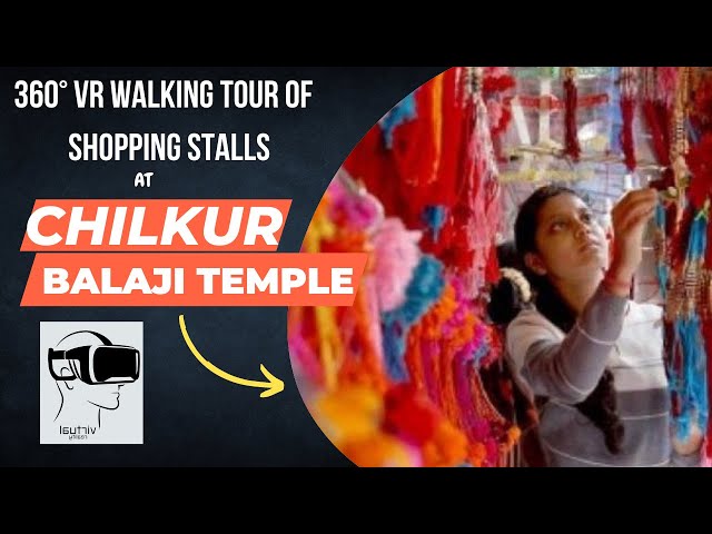 4K 360° VR walking tour of Chilkur Balaji Temple Shopping street #chilkurbalajitemple #360video#4k