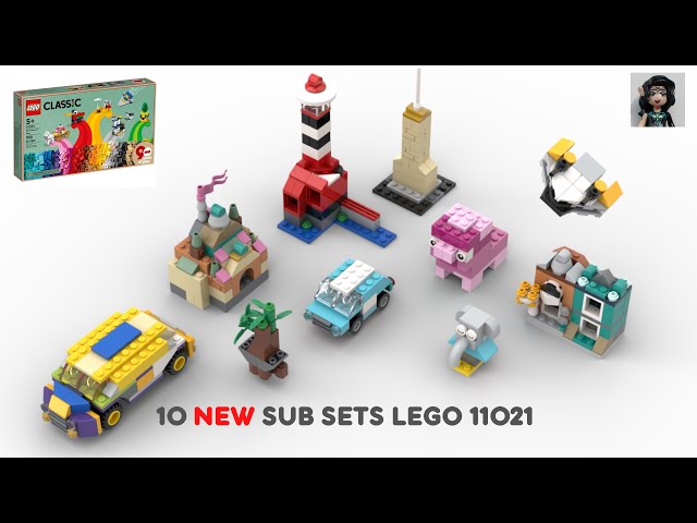 10 SUB SETS Lego classic 11021 ideas How to build