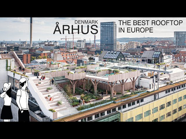 4K Aarhus 🇩🇰 : The Best Rooftop in Europe