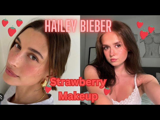 Hailey Bieber | STRAWBEERY MAKEUP 🍓
