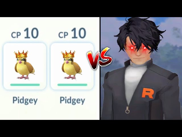 I defeated Giovanni while using 10Cp Pidgey’s 😳 (Pokemon Go)