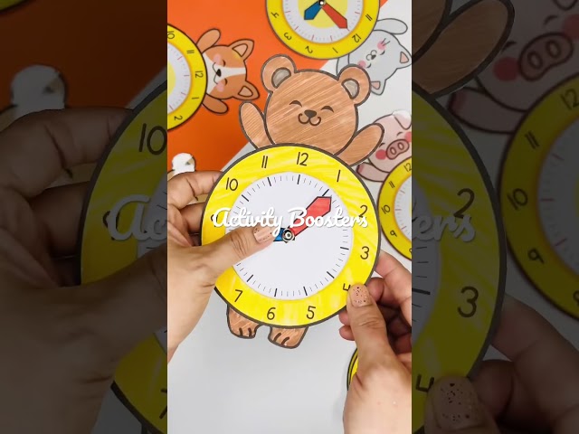 Paper Clock / School Project / How to make a paper clock easy / #shorts