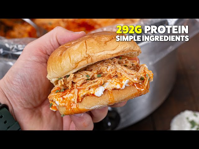 Slow Cooker Buffalo Chicken | Easy Low Carb Meal Prep